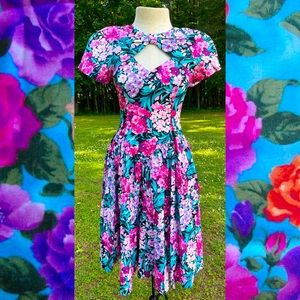 80s/90s floral dress